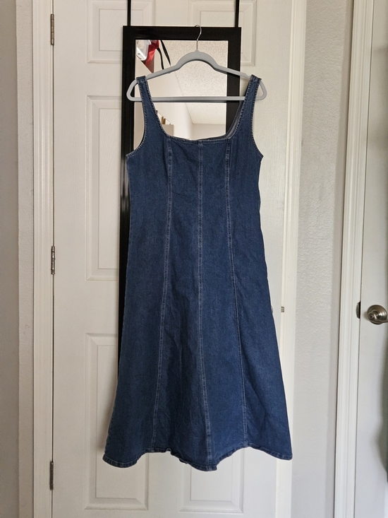Old Navy Dresses & Skirts - Old Navy  Fit and Flare blue  denim Dress Maxi
